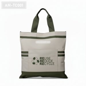 AM-TC001 – Tote Bag Canvas Eco Olive Green