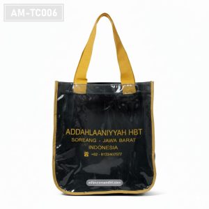 AM-TC006 – Tote Bag PVC Hitam Glossy