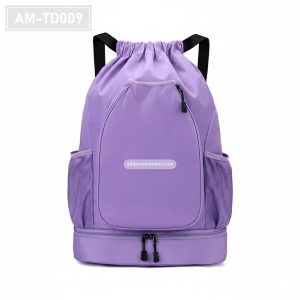 am-td009-tas-serut-gym-lavender-kompartemen-sepatu