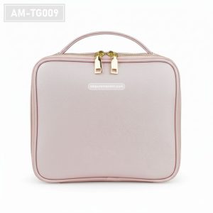 AM-TG009 – Organizer Kosmetik Saffiano Pink Rose Gold