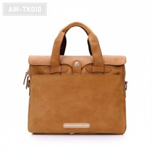 AM-TK010 - Tas Briefcase Kulit Tan Klasik