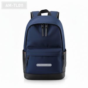AM-TL011 – Tas Sekolah Navy Classic Dual Zipper