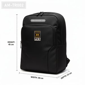 AM-TR002– Tas Ransel Bisnis Hitam Minimalis
