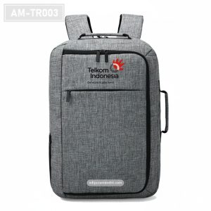 AM-TR003– Tas Ransel Kantor Hitam Aksen Merah