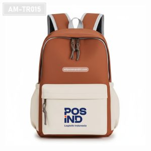 AM-TR015– Tas Ransel Casual Coklat Cream Drawstring
