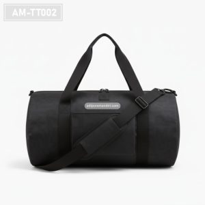AM-TT002– Tas Travel Duffle Barrel Hitam Monogram Elegan