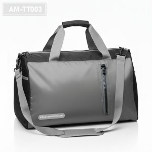 AM-TT003– Tas Travel Duffle Abu-abu Minimalis Waterproof