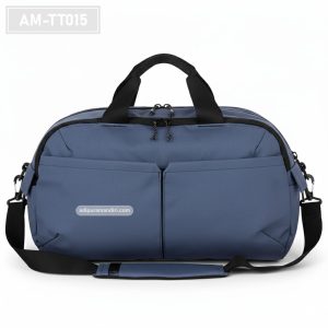AM-TT015 – Tas Travel Duffle Biru Denim Premium