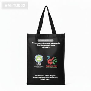 AM-TU002– Tas Spunbond Tote Hitam Full Color Print