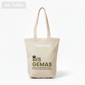 AM-TU004– Tas Spunbond Tote Cream Custom Print Beasiswa