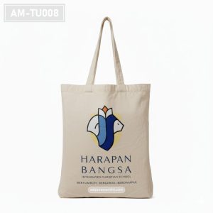 AM-TU008– Tas Spunbond Tote Cream Custom Print Harapan Bangsa