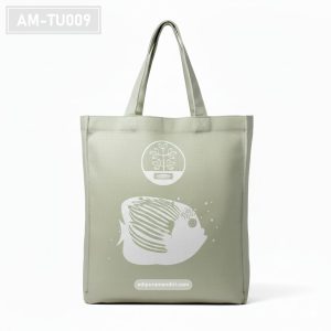 AM-TU009– Tas Spunbond Tote Sage Green Custom Print Ikan