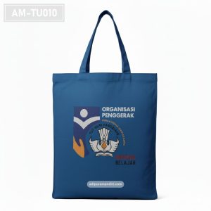 AM-TU010– Tas Spunbond Tote Biru Custom Print Organisasi Penggerak